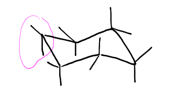 如何画一个环己烷乌鸦脚切换轴向和赤道吗