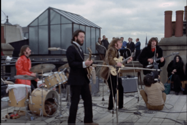 屏幕截图的披头士1969年屋顶音乐会庆祝brownlee报告结构测定鹿睑板腺信息素