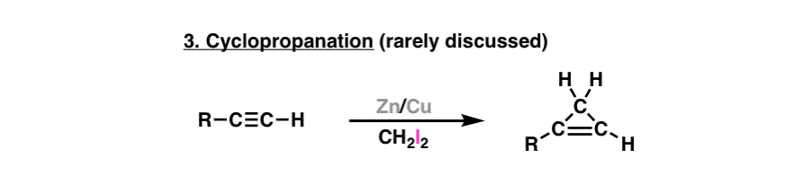 摘要炔烃的锌铜夫妇和二碘甲烷ch2 cyclopropene