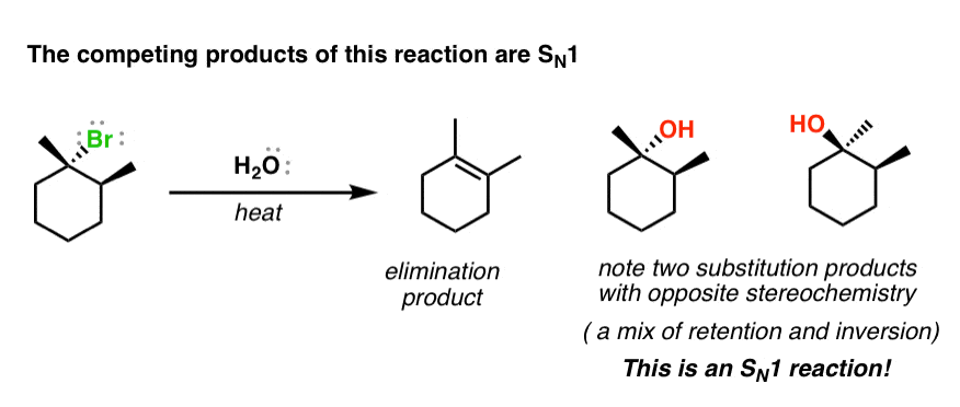 e1消去的竞争产物为sn1产物