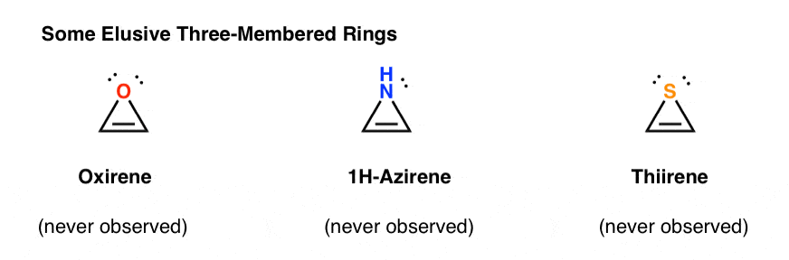 oxidrene 1 h-azirene thiirene从未antiaromatic