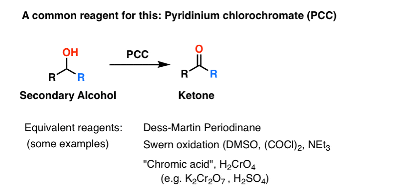 常见的二级醇酮试剂转换是pcc吡啶chlorochromate马丁也swern密不可分