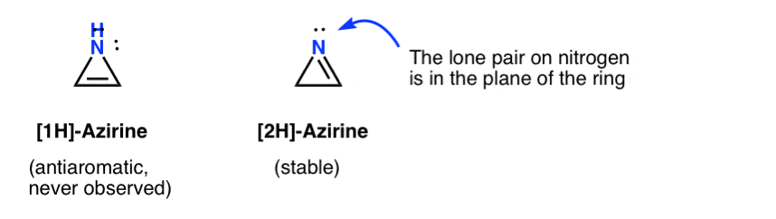 1 h azirine从未antiaromatic形成的