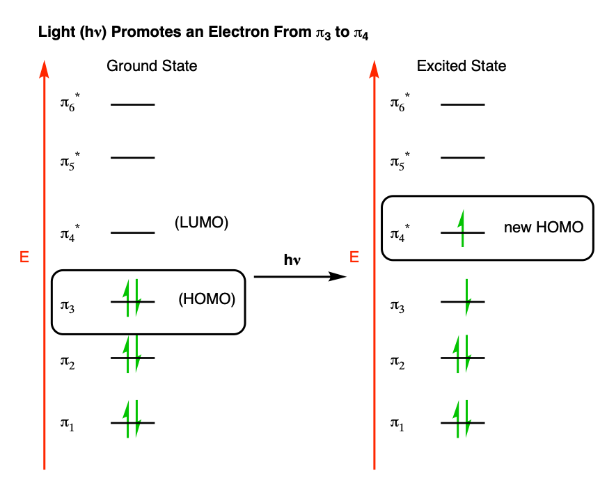 从人类14-photochemistry促进电子LUMOπ4