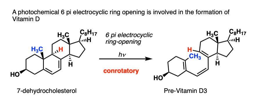 17 -维生素d3形成从6πelectrocyclic开环光化学