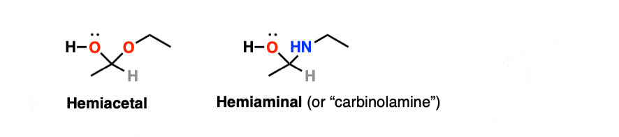 hemiaminal或carbinolamine结构