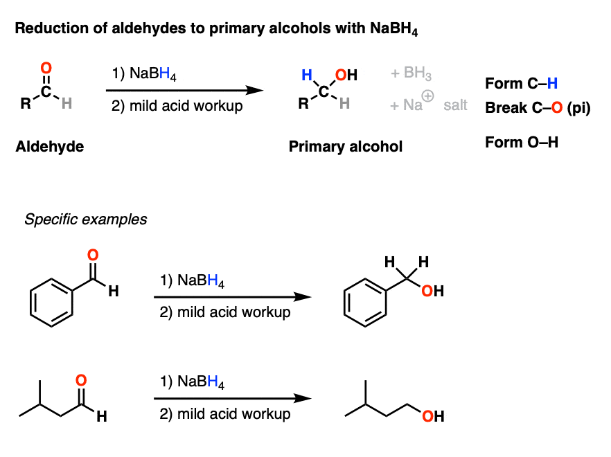 硼氢化钠nabh4可用于将醛还原为初醇